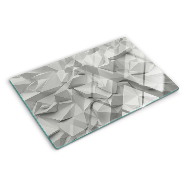 Chopping board glass Abstract 3D pattern in shades of gray