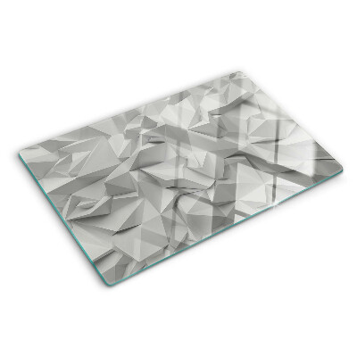 Chopping board glass Abstract 3D pattern in shades of gray