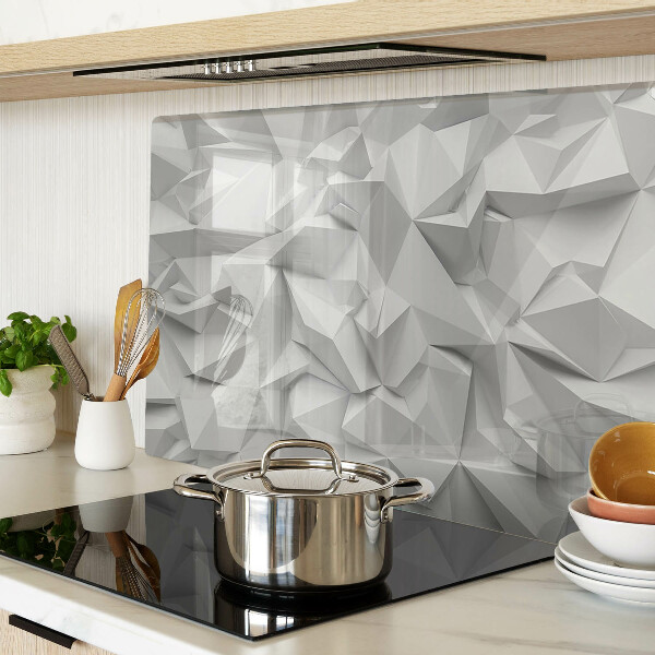 Chopping board glass Abstract 3D pattern in shades of gray
