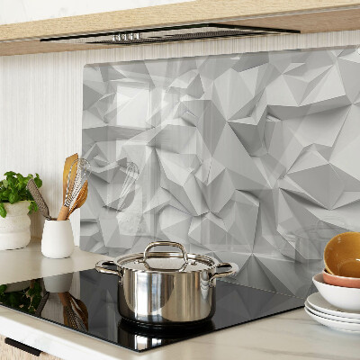 Chopping board glass Abstract 3D pattern in shades of gray