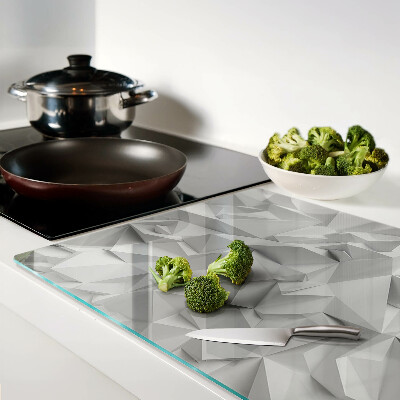 Chopping board glass Abstract 3D pattern in shades of gray