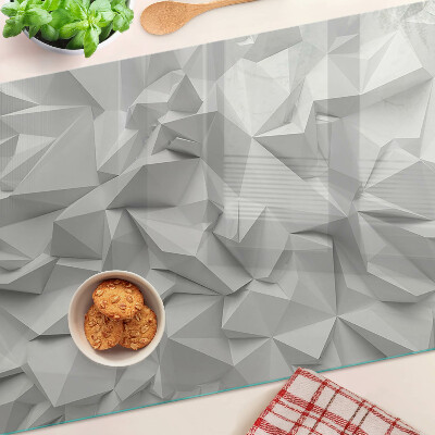 Chopping board glass Abstract 3D pattern in shades of gray