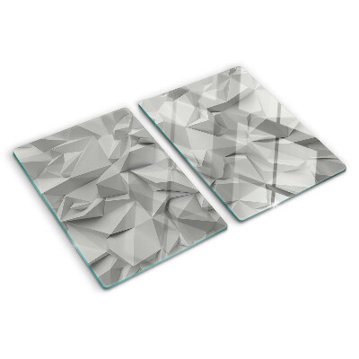 Chopping board glass Abstract 3D pattern in shades of gray
