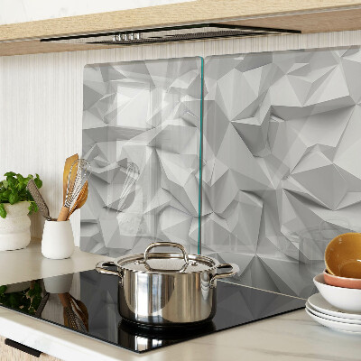 Chopping board glass Abstract 3D pattern in shades of gray