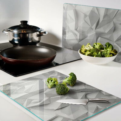 Chopping board glass Abstract 3D pattern in shades of gray