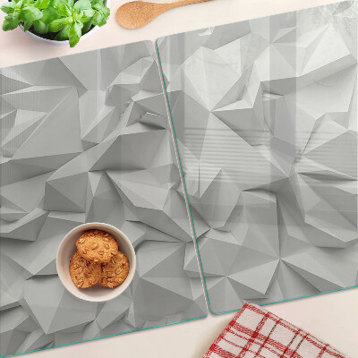 Chopping board glass Abstract 3D pattern in shades of gray