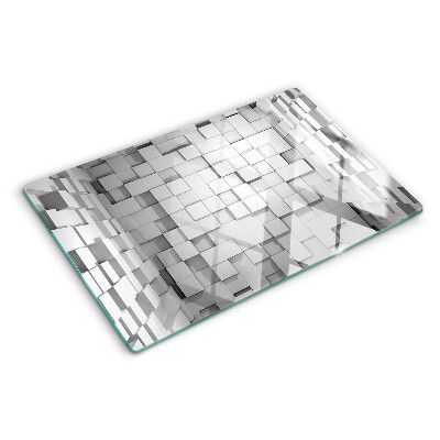 Glass chopping board Gray and white mosaic