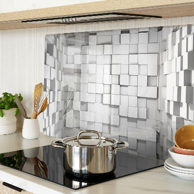 Glass chopping board Gray and white mosaic