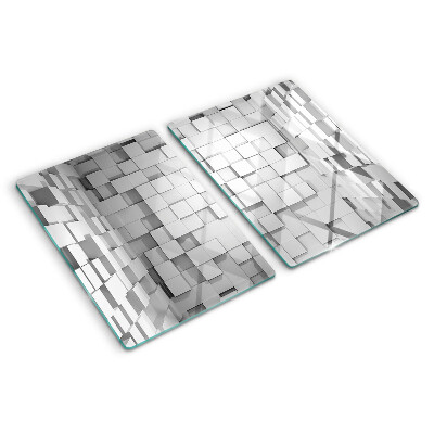 Glass chopping board Gray and white mosaic