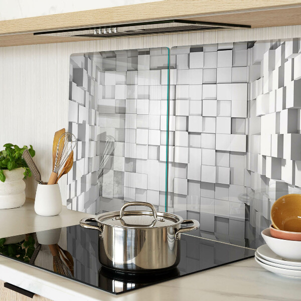 Glass chopping board Gray and white mosaic