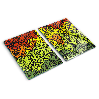Glass cutting board Swirls of color