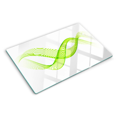Chopping board Waves in shades of green