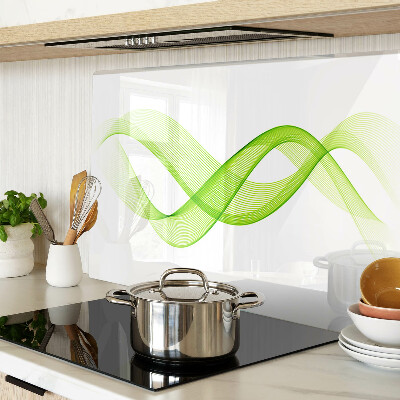 Chopping board Waves in shades of green