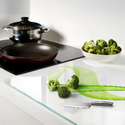 Chopping board Waves in shades of green