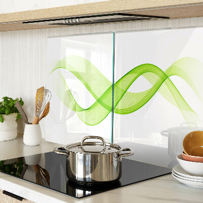 Chopping board Waves in shades of green