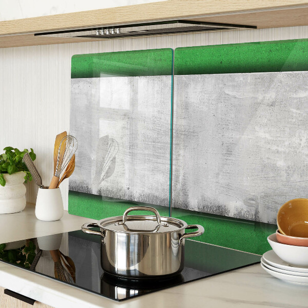 Chopping board glass Green and gray lines