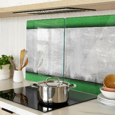 Chopping board glass Green and gray lines