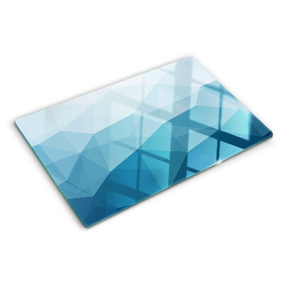 Cutting board Blue Triangle Gradient