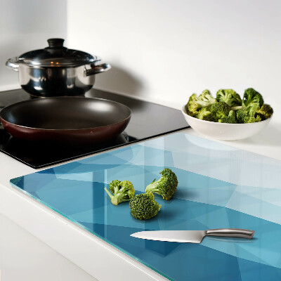 Cutting board Blue Triangle Gradient