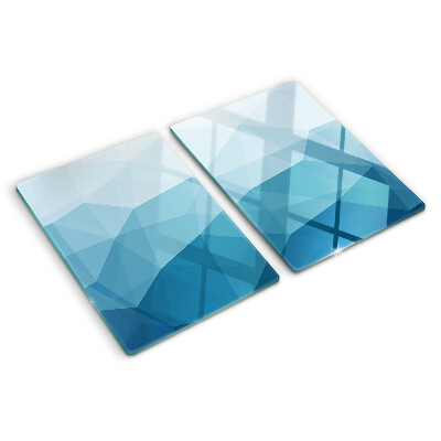 Cutting board Blue Triangle Gradient