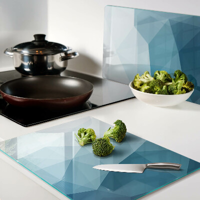 Cutting board Blue Triangle Gradient