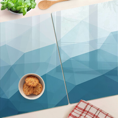 Cutting board Blue Triangle Gradient