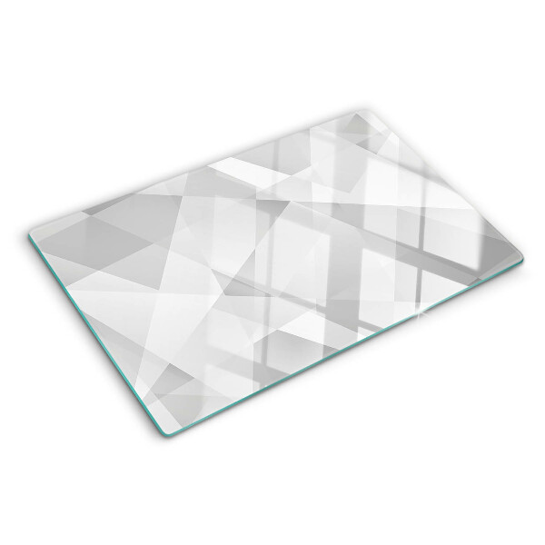 Glass kitchen board Geometry in shades of gray