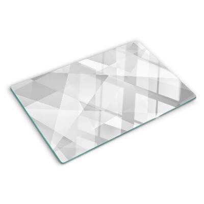Glass kitchen board Geometry in shades of gray