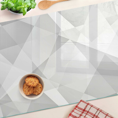 Glass kitchen board Geometry in shades of gray
