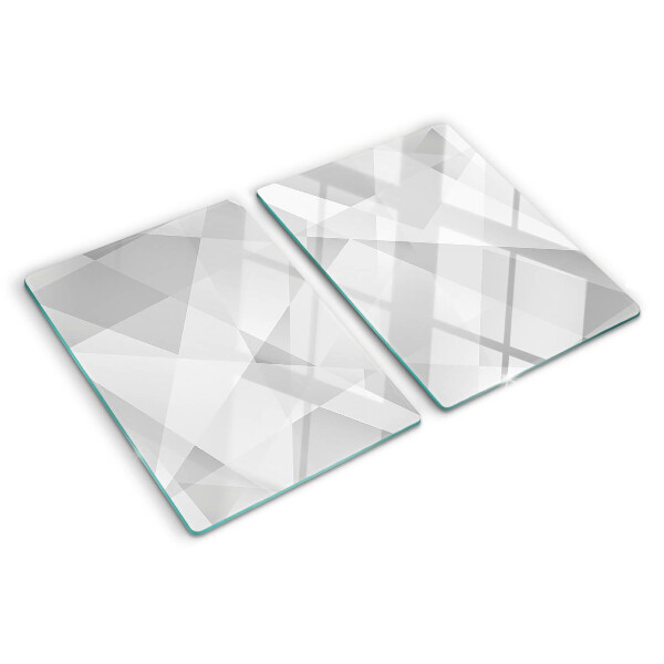 Glass kitchen board Geometry in shades of gray