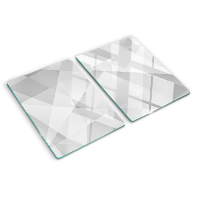 Glass kitchen board Geometry in shades of gray