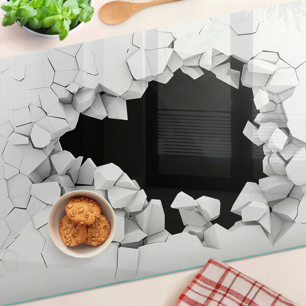 Chopping board glass Cracked wall