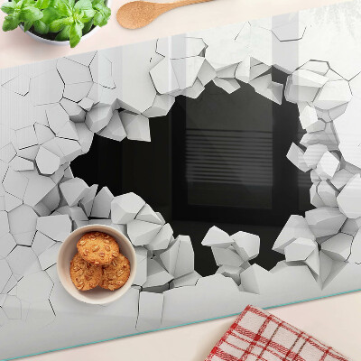 Chopping board glass Cracked wall