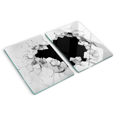 Chopping board glass Cracked wall