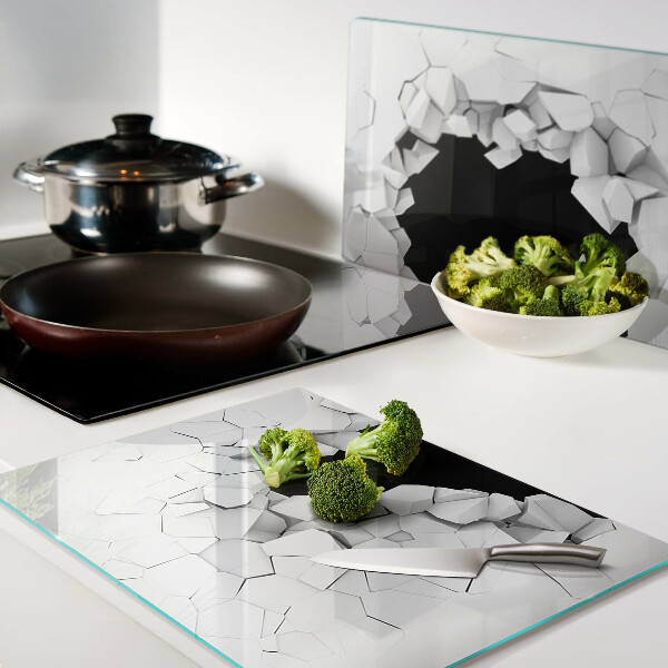 Chopping board glass Cracked wall