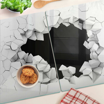 Chopping board glass Cracked wall