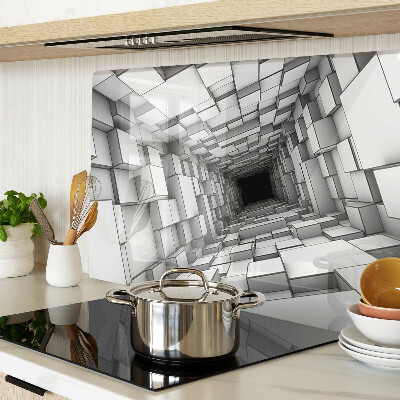 Glass chopping board 3D cube maze