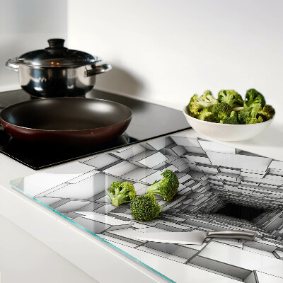 Glass chopping board 3D cube maze