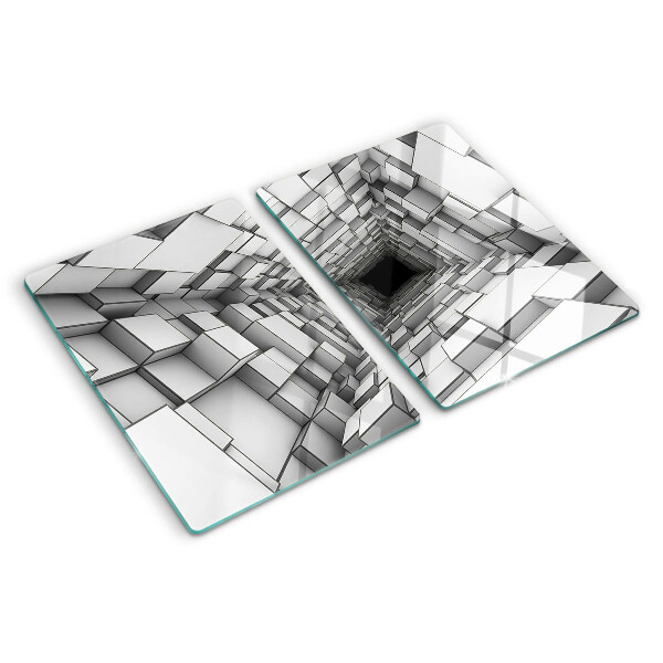 Glass chopping board 3D cube maze