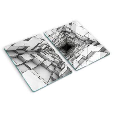 Glass chopping board 3D cube maze