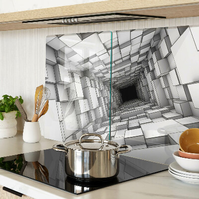 Glass chopping board 3D cube maze