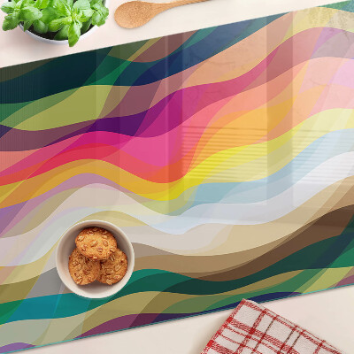 Glass cutting board Abstract color waves