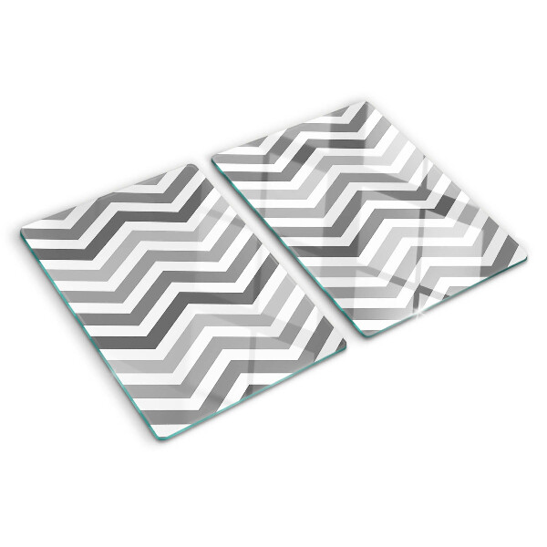 Chopping board Zigzags in shades of gray