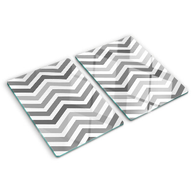 Chopping board Zigzags in shades of gray