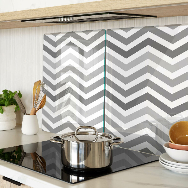Chopping board Zigzags in shades of gray