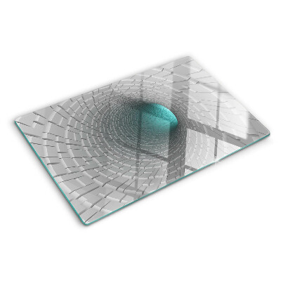 Chopping board glass 3D tunnel with depth effect
