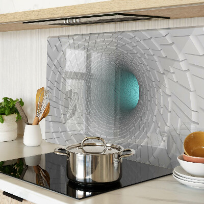 Chopping board glass 3D tunnel with depth effect
