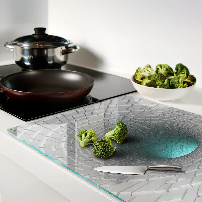 Chopping board glass 3D tunnel with depth effect