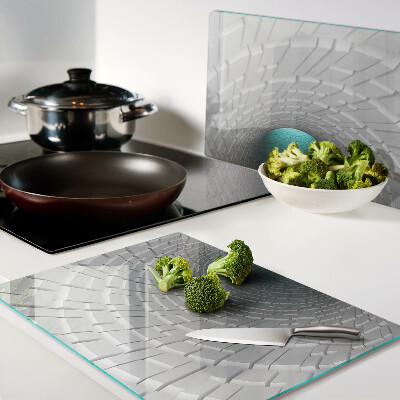 Chopping board glass 3D tunnel with depth effect