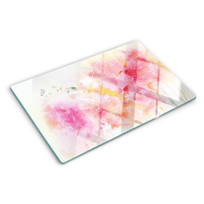 Cutting board Floral watercolors in pastel colors